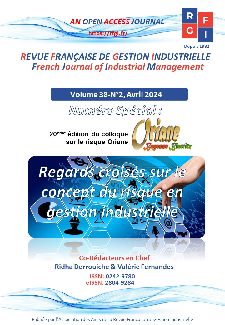 						Afficher Vol. 38 No 2 (2024): Numéro spécial Risque "Colloque francophone sur le risque Oriane"
					