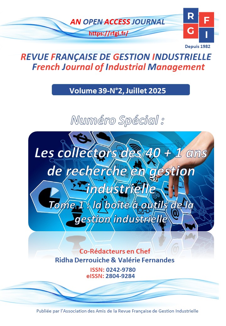 						Afficher Vol. 39 No 2 (2025): Les collectors de quarante et un ans de recherche en gestion industrielle, Tome 2 : la boîte à outils de la gestion industrielle
					